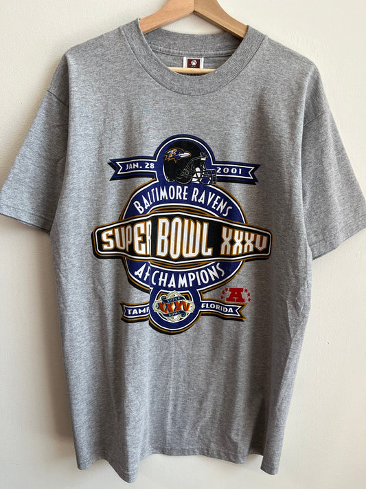 2001 Baltimore Ravens Super Bowl Tee (L)