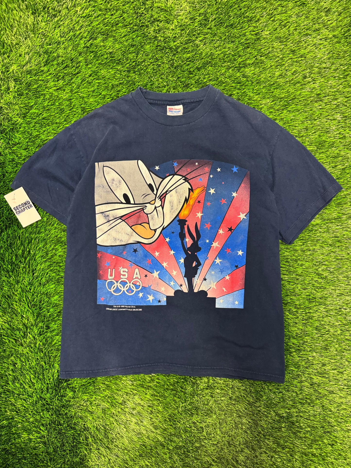 1995 Bugs Bunny Olympics Looney Tunes Graphic Tee (L)