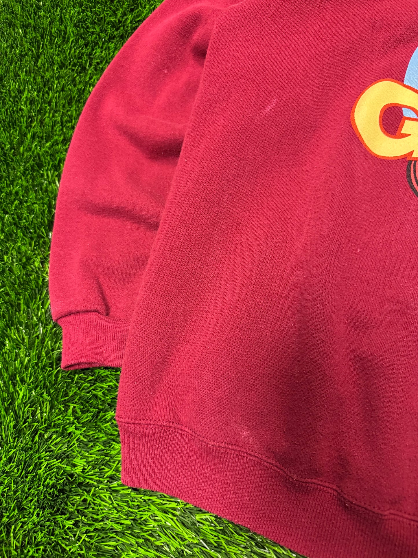 90s Disney Goofy Character Bleach Spot Crewneck (XL)