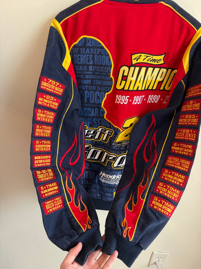2001 Jeff Gordon Nascar 4x Champion Flames Jacket (L)