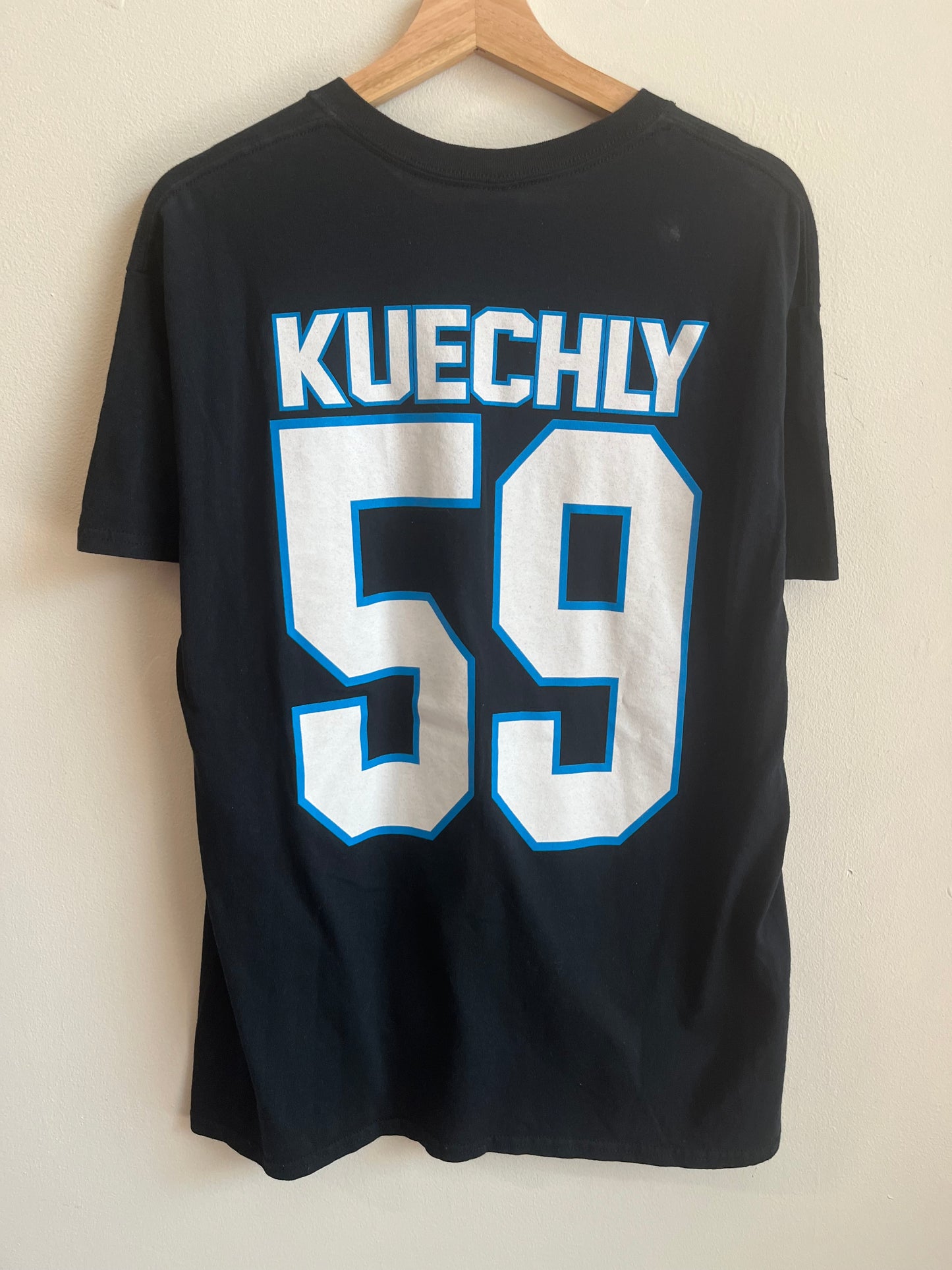 2010s Carolina Panthers Cardiac Cats Luke Kuechly Jersey Tee (L)