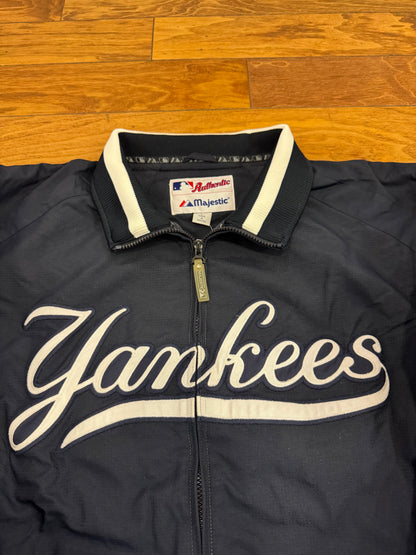 00s New York Yankees Majestic Spell Out Jacket (L)