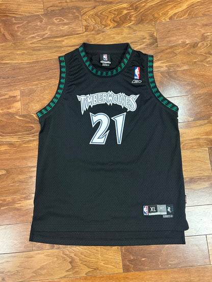 00s Timberwolves Kevin Garnett Reebok NBA Jersey (Youth XL)