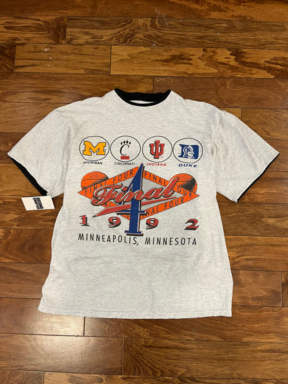 1992 Final Four (Michigan, Cincinnati, Indiana, Duke) Basketball Tee (L)