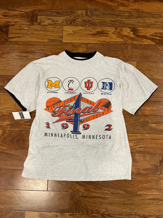 1992 Final Four (Michigan, Cincinnati, Indiana, Duke) Basketball Tee (L)