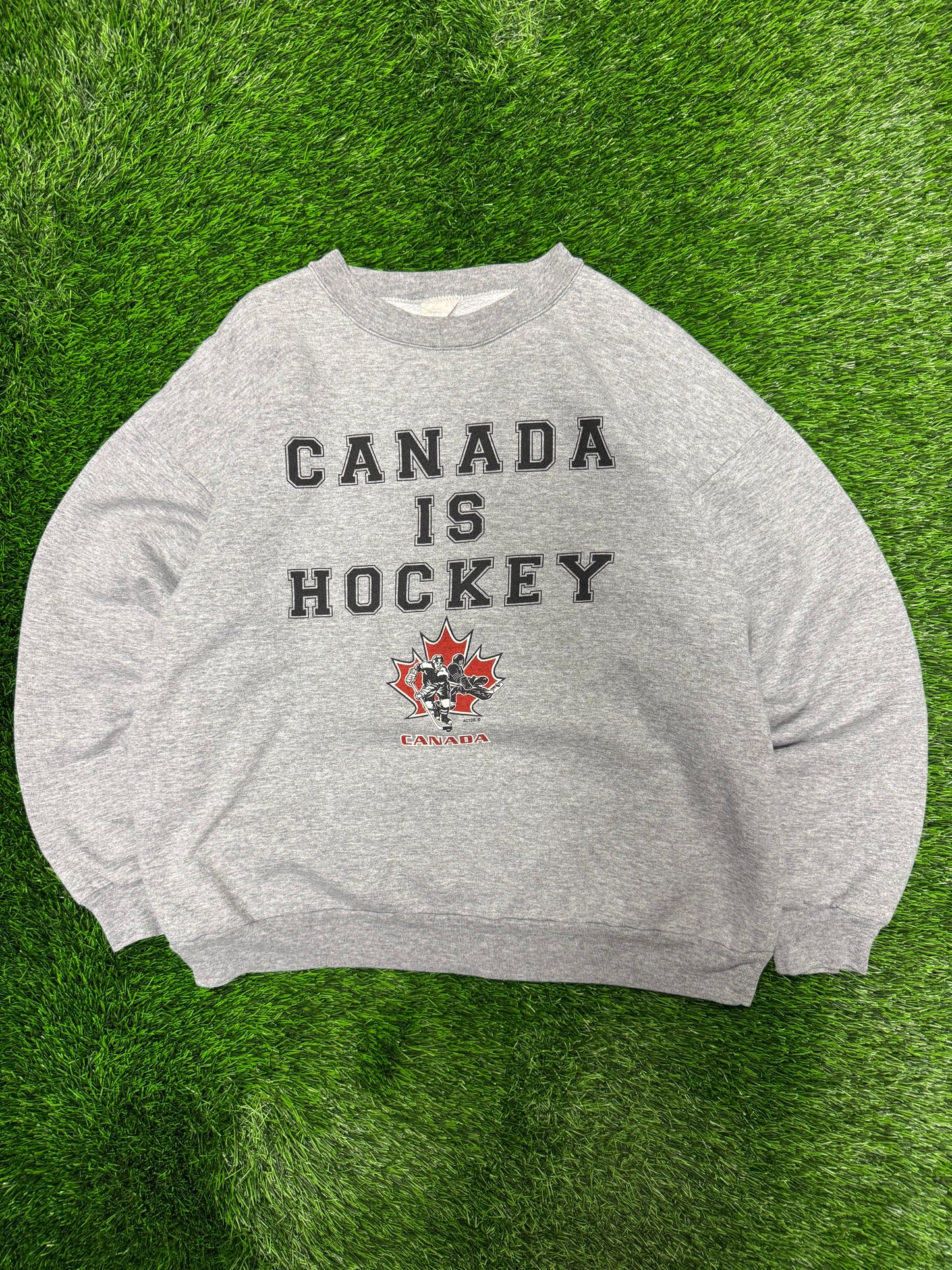 90s Canada Is Hockey Vintage Crewneck (L)