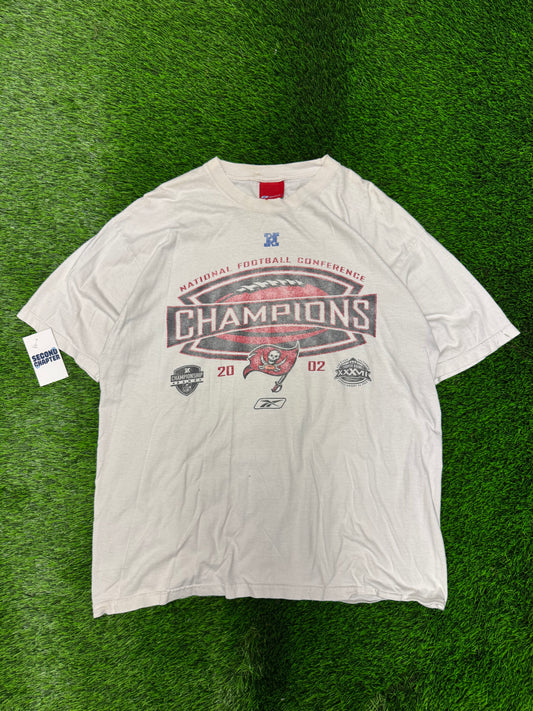 2002 Tampa Bay Buccaneers NFC Champs Reebok Tee (L)