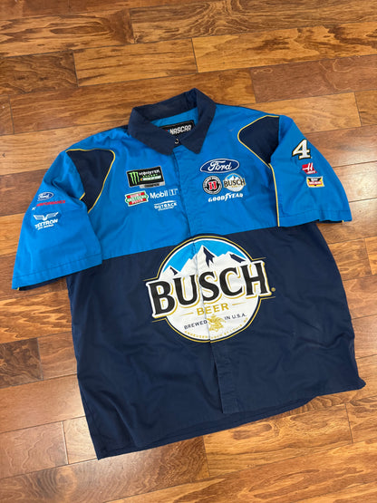 00s Nascar Busch Beer Mechanic Shirt (XXL)
