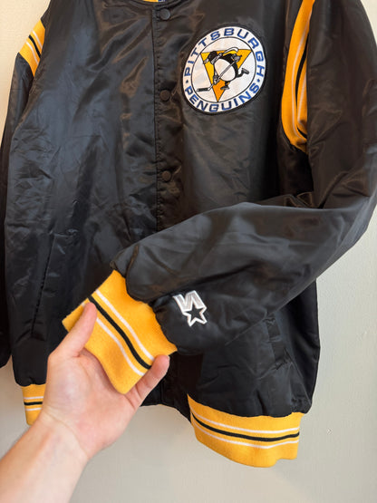 00s Pittsburgh Penguins Starter Satin Jacket (XXL)
