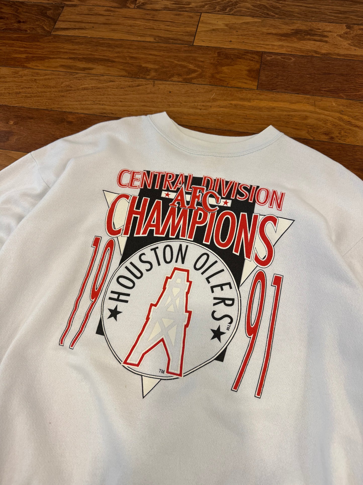 1991 Houston Oilers (Titans) Vintage AFC Champions Crewneck (XL)