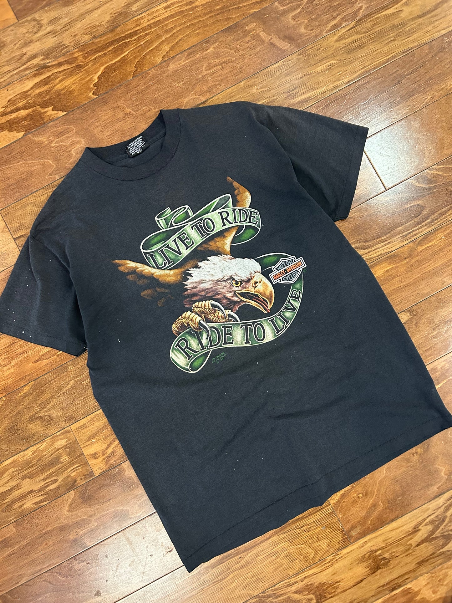 1991 Harley Davidson Eagle Graphic 3D Emblem Tee (XL)