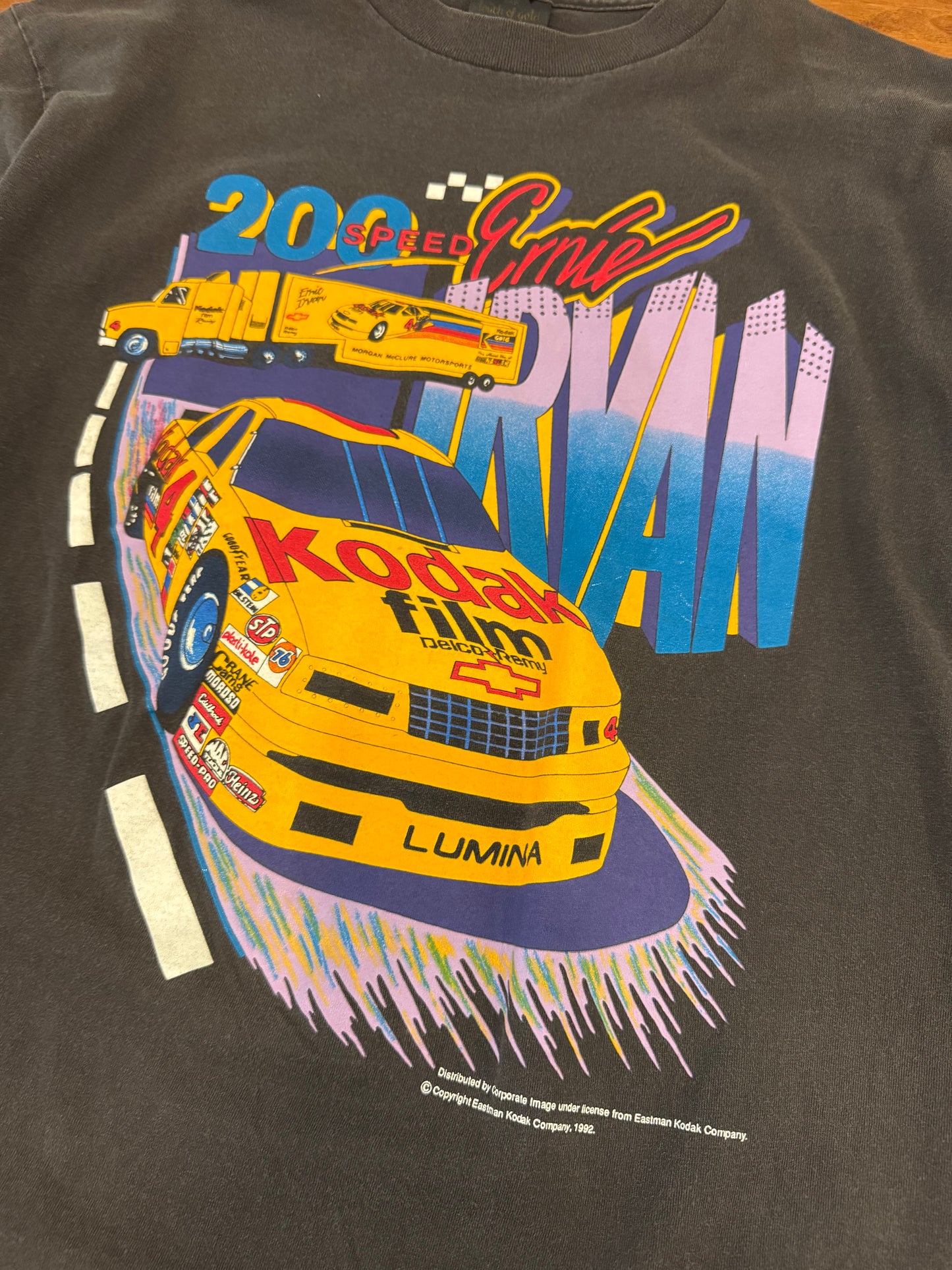 1992 Ernie Irvan Kodak Graphic Nascar Tee (L)