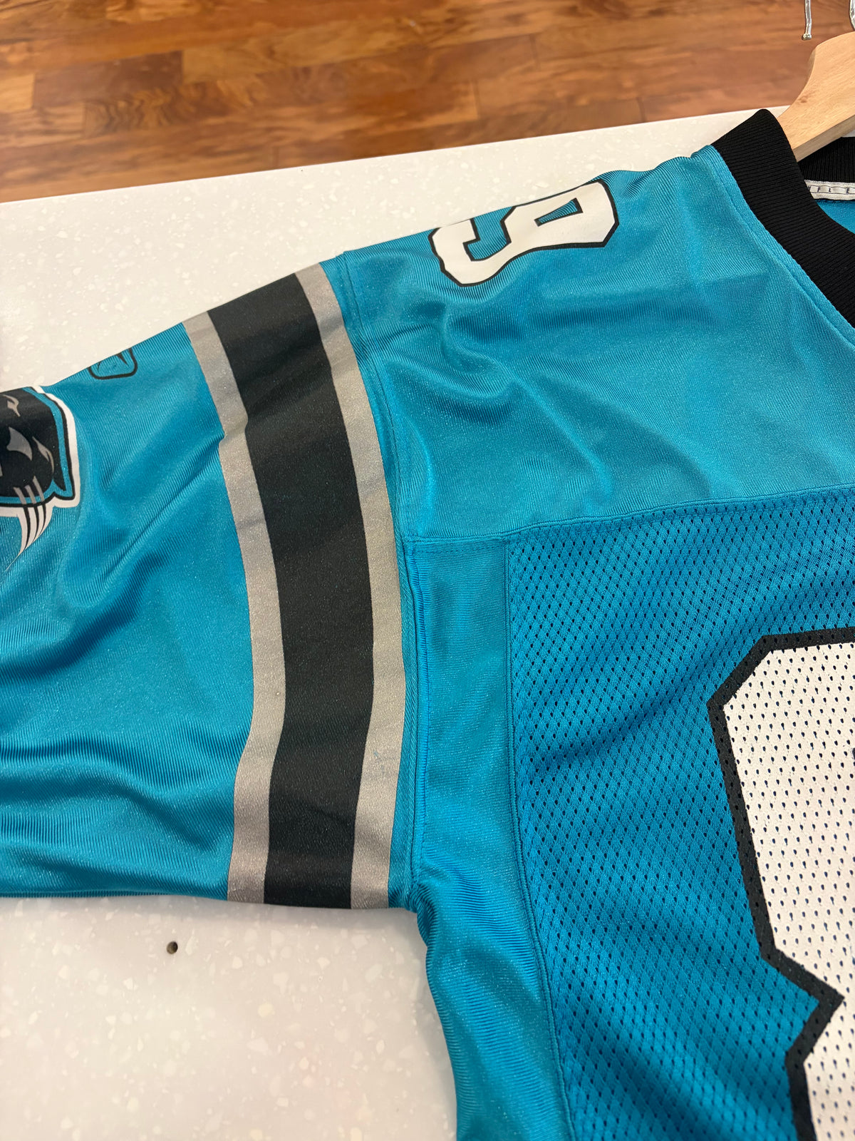 00s Carolina Panthers Steve Smith Reebok Blue Jersey (M)