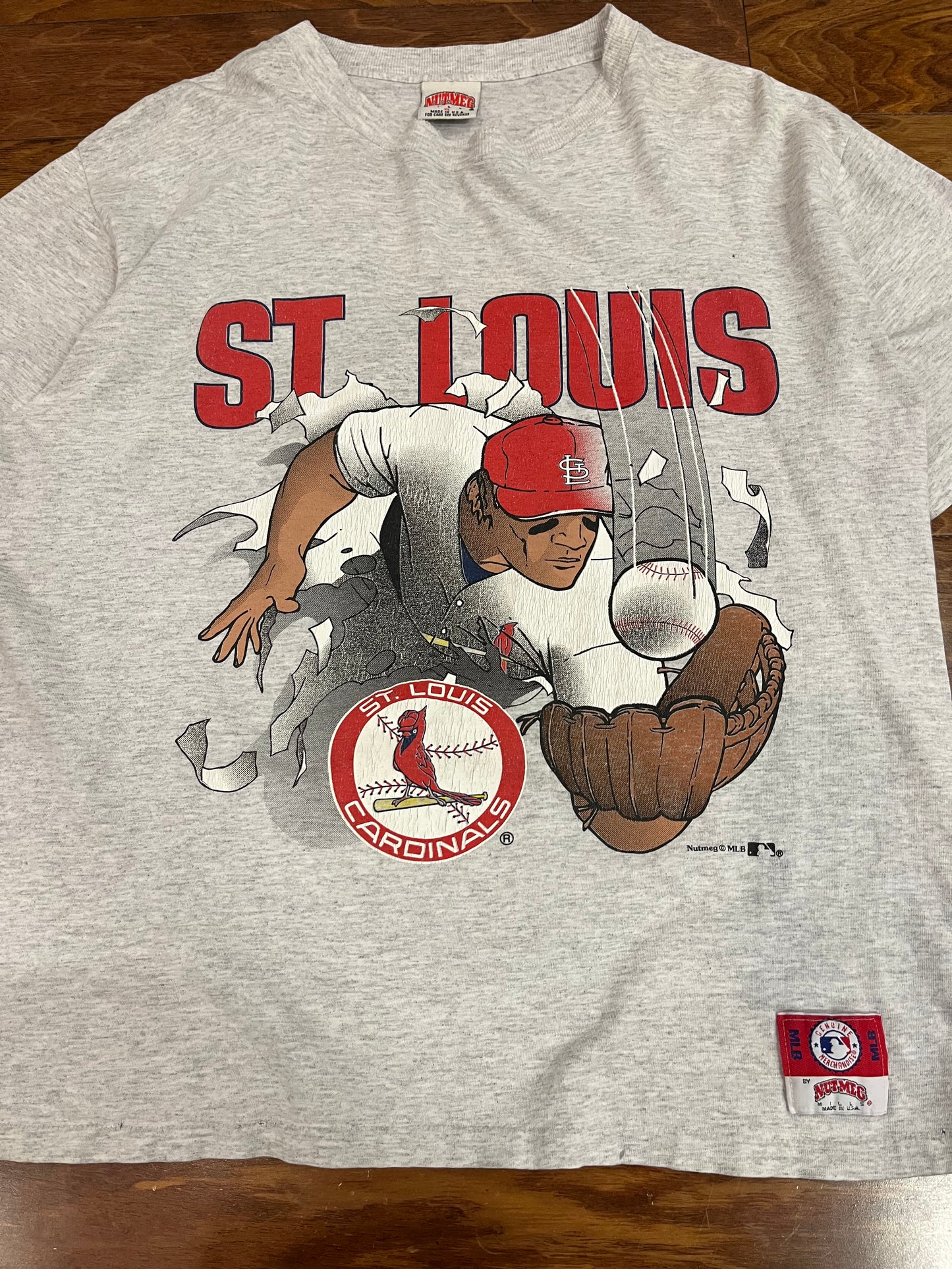 90s St Louis Cardinals Breakthrough Nutmeg MLB Tee (XL)