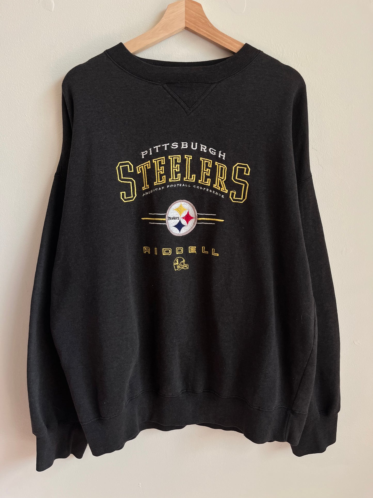 1990s Pittsburgh Steelers American Football Conference Riddell Crewneck (XL)