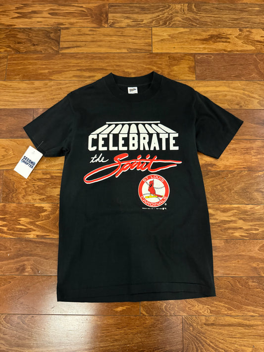 1987 St Louis Cardinals Black Vintage Tee (S)