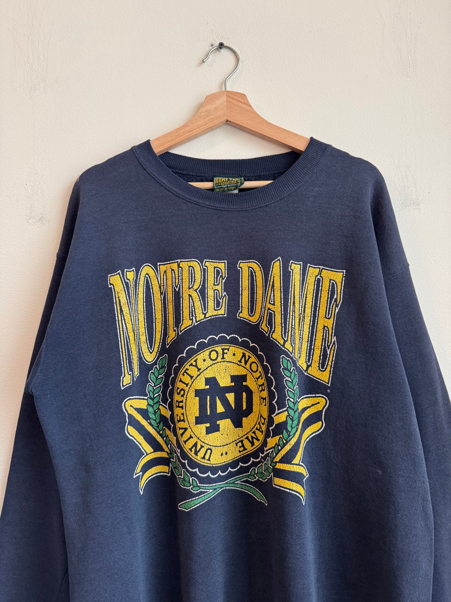 1990s Notre Dame Home Team Spell Out Crewneck (XL)