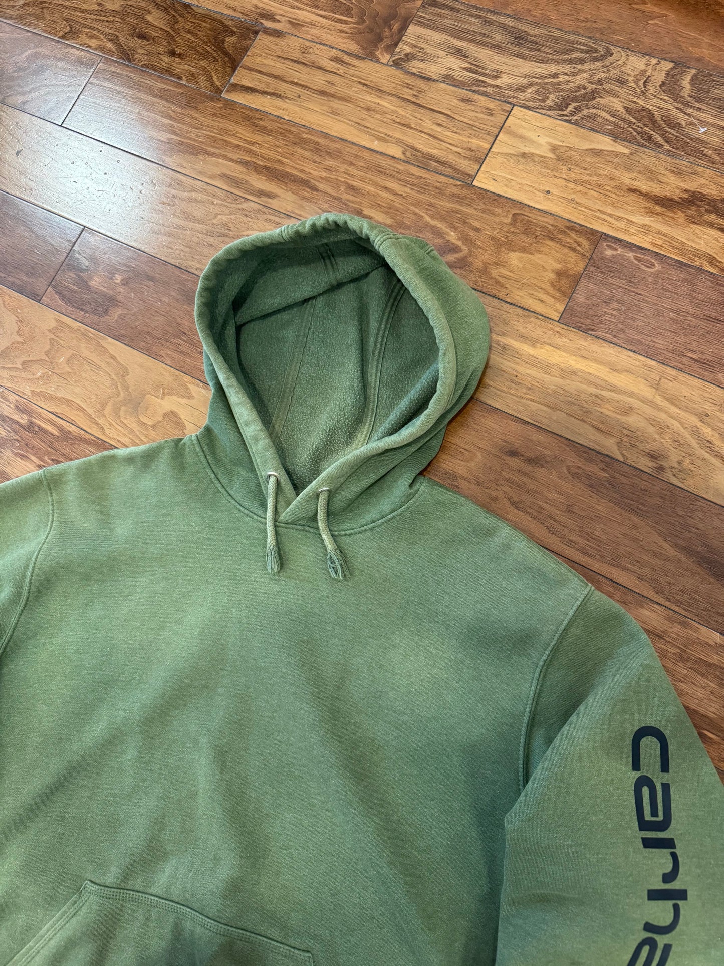 00s Carhartt Faded Green Essential Hoodie (L)