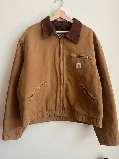 2012 Carhartt Detroit Brown Blanket Lined Jacket (L)