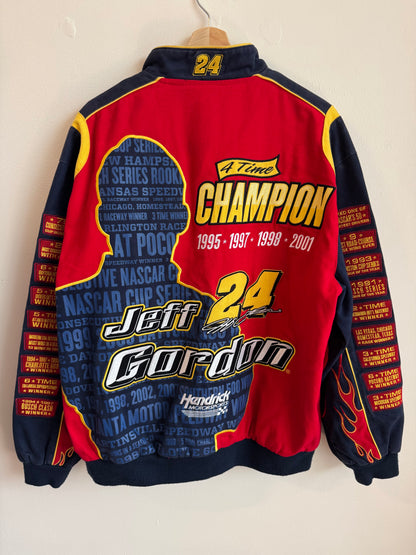 2001 Jeff Gordon Nascar 4x Champion Flames Jacket (L)