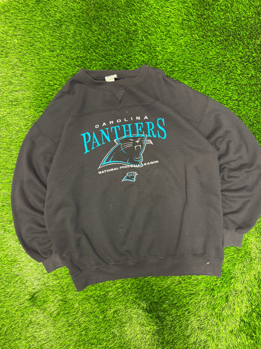 00s Carolina Panthers Embroidered Lee Crewneck (XL)