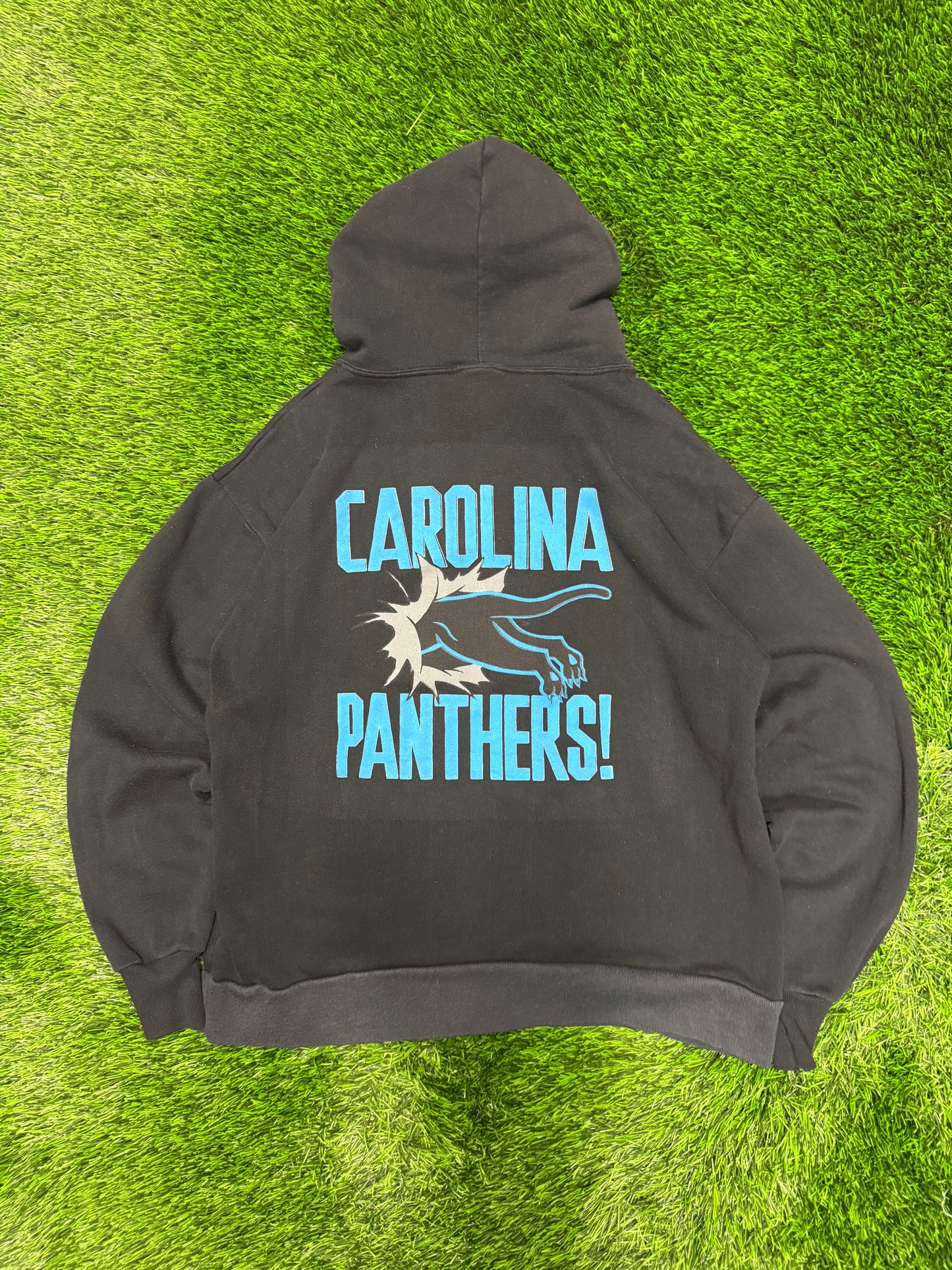 90s Carolina Panthers Breakthrough Spell Out Hoodie (L)