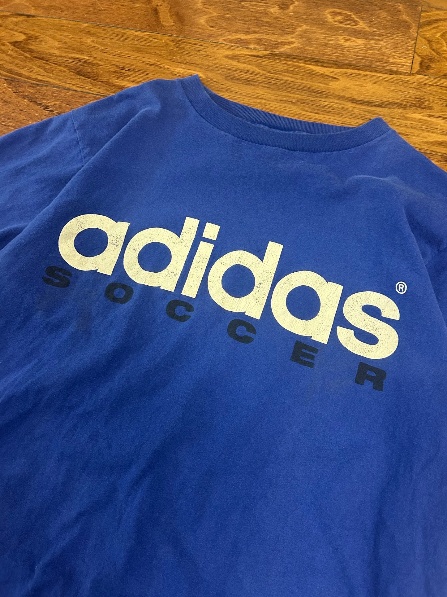 90s Adidas Equipment Blue Tee (M)