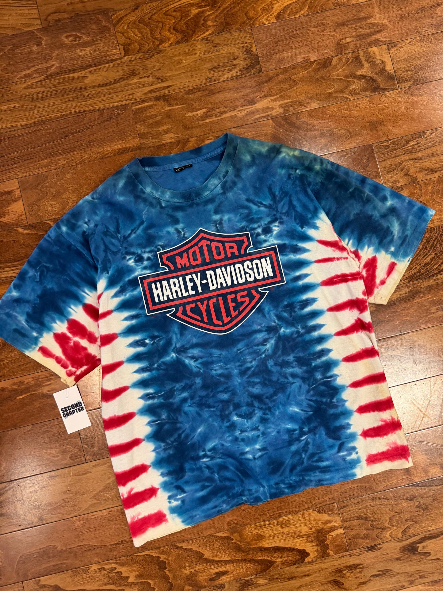 2011 Harley Davidson Red/White/Blue Tie Dye Tee (XXL)