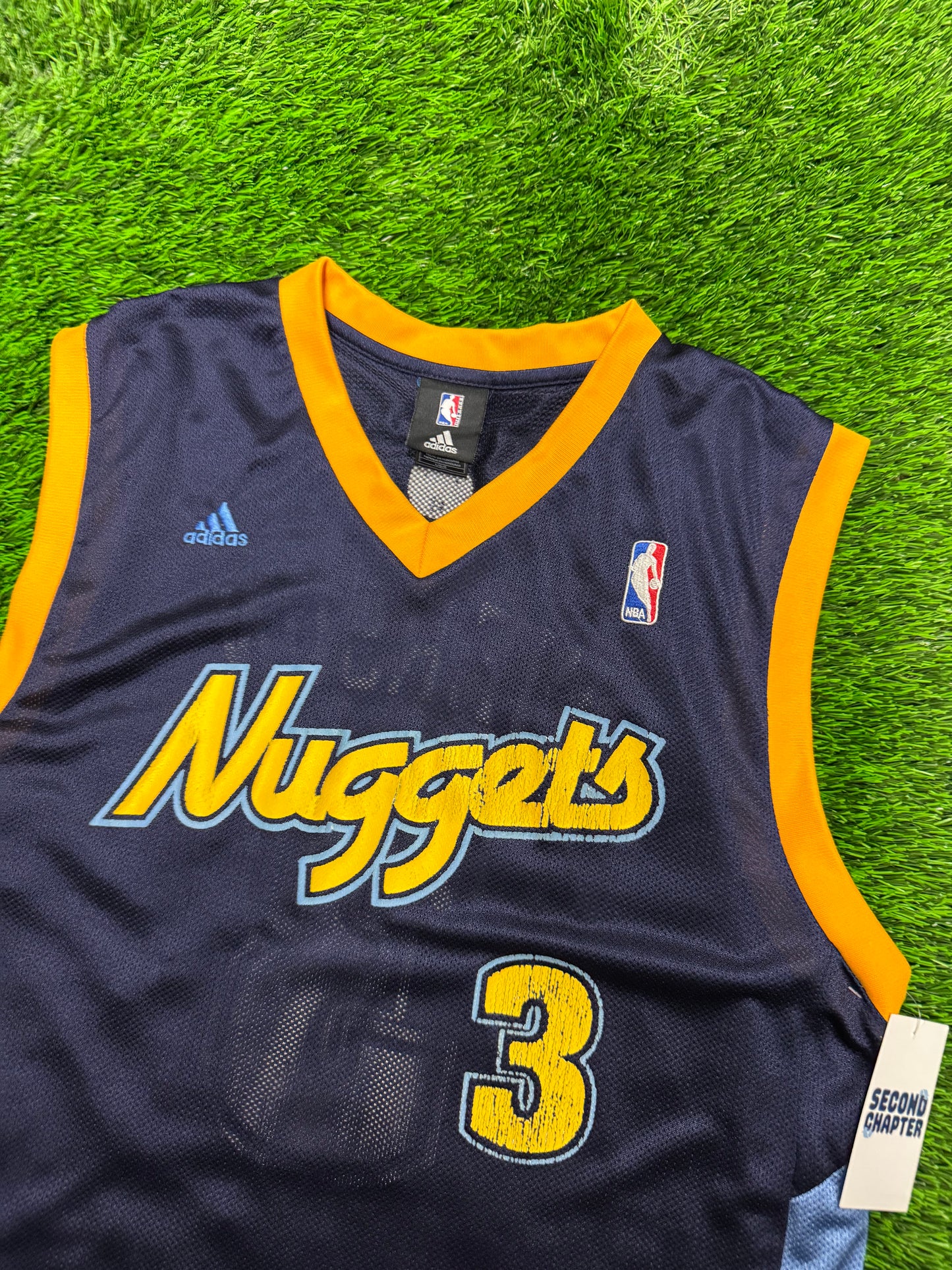 00s Denver Nuggets Allen Iverson Vintage Adidas NBA Jersey (L)