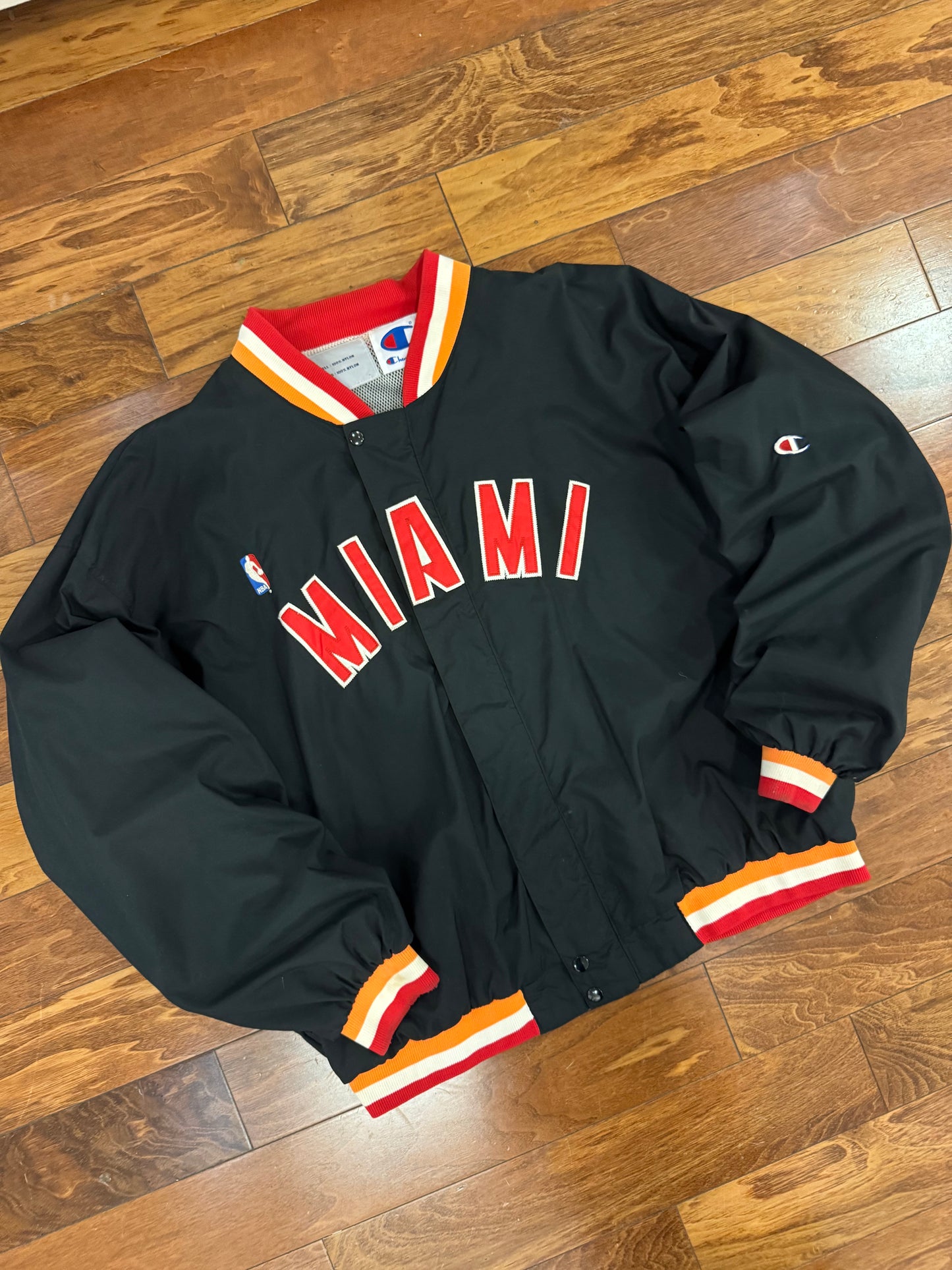 90s Miami Heat Champion Team Issued Warm Up Jacket (XXL)