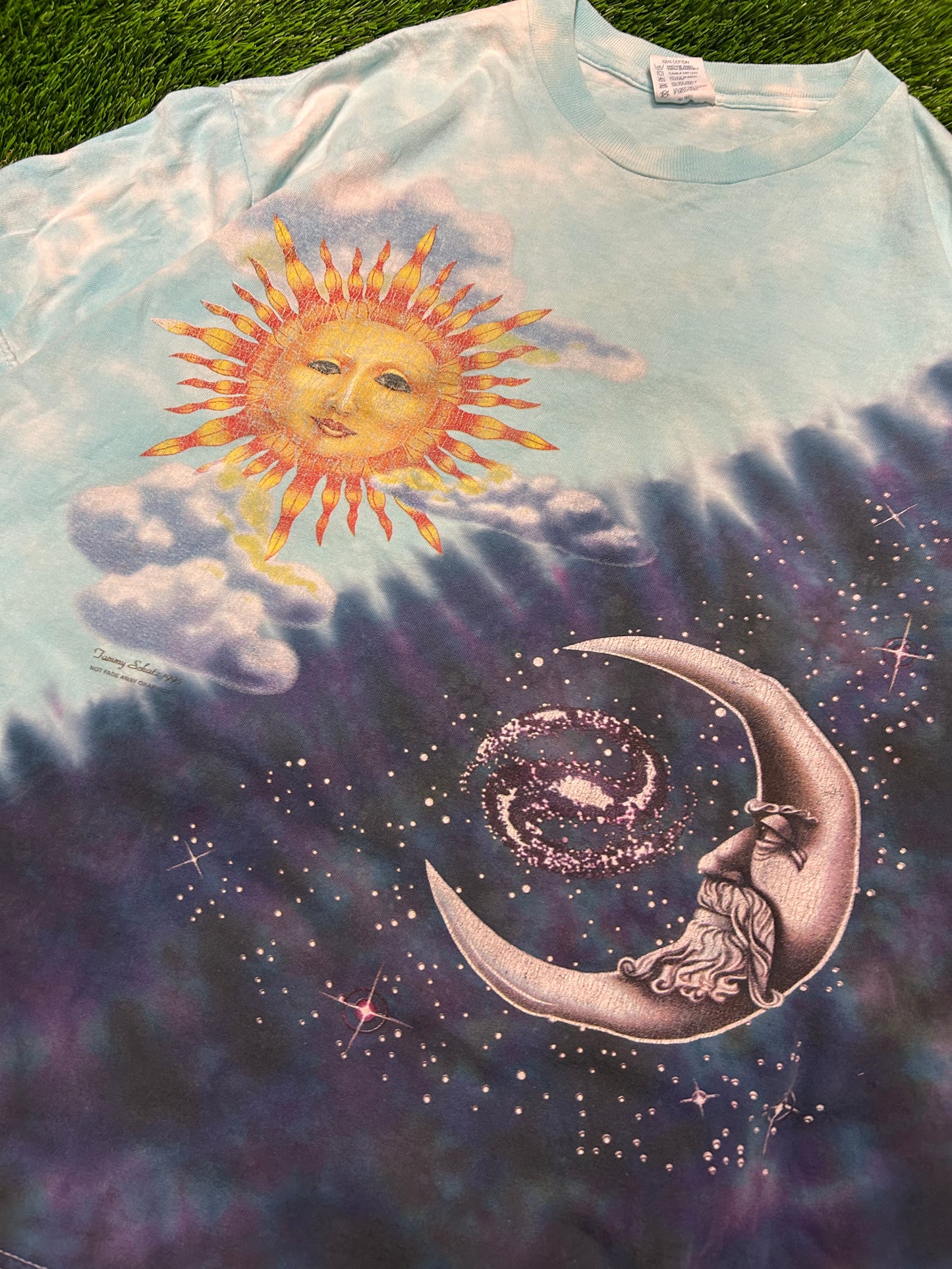 1995 Tammy Schatz Sun And Moon Tie Dye Vintage Tee (XL)