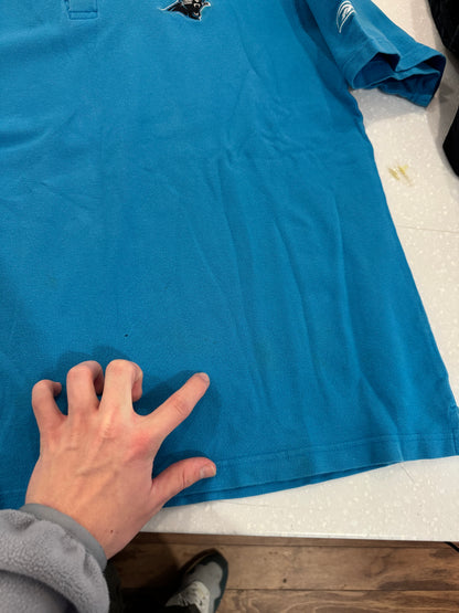 00s Carolina Panthers Reebok Blue Collar Shirt (L)