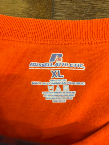 2010s Auburn Tigers Spell Out Russell Athletics Tee (XL)