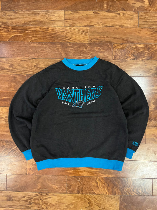 00s Carolina Panthers Embroidered Two Tone Crewneck (XL)
