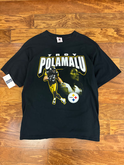 00s Pittsburgh Steelers Troy Polamalu Tee (L)