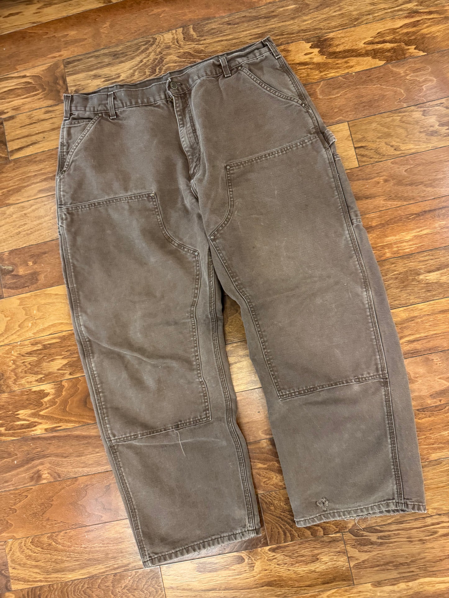 2004 Carhartt Mocha Double Knee Pants (38 x 30)
