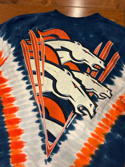 90s Denver Broncos Vintage Tie Dye Tee (L)