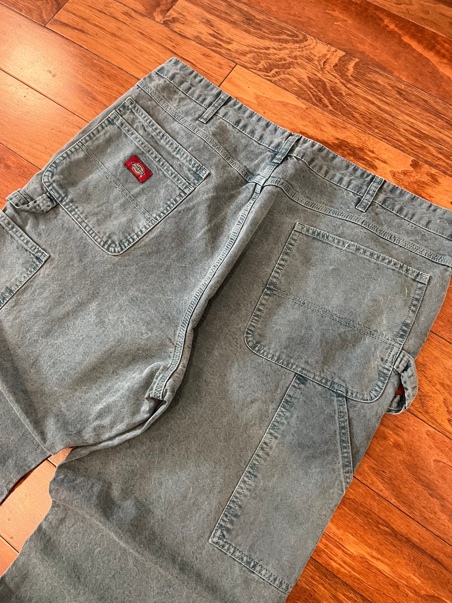 00s Dickies Teal Baggy Carpenter Jeans (40 x 29)