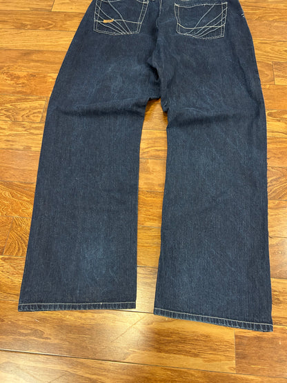 00s Akademiks Embroidered Baggy Dark Wash Jeans (40 x 34)