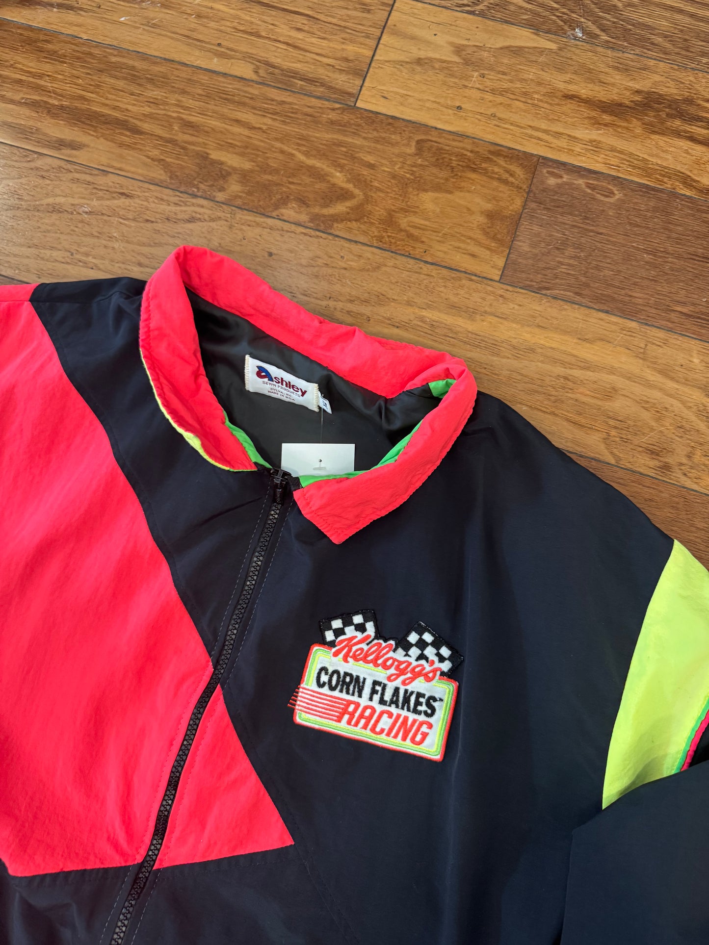 90s Kellogg's Corn Flakes Nascar Racing Windbreaker (XL)