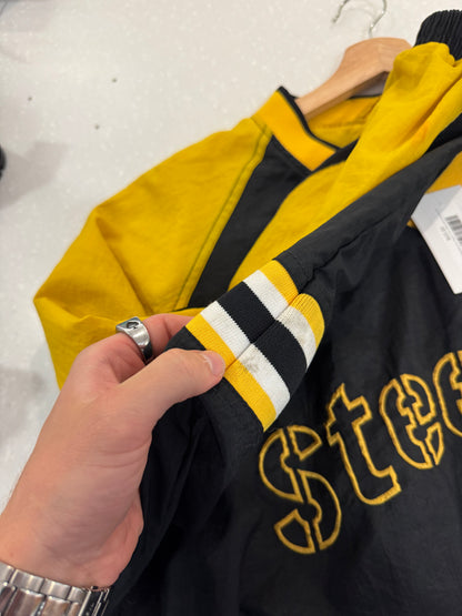 1990s Pittsburgh Steelers Pro Player Two Tone Spell Out Windbreaker (M)