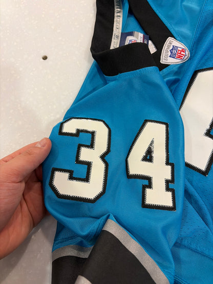 00s Carolina Panthers DeAngelo Williams Blue Stitched Flawed Jersey (XL)
