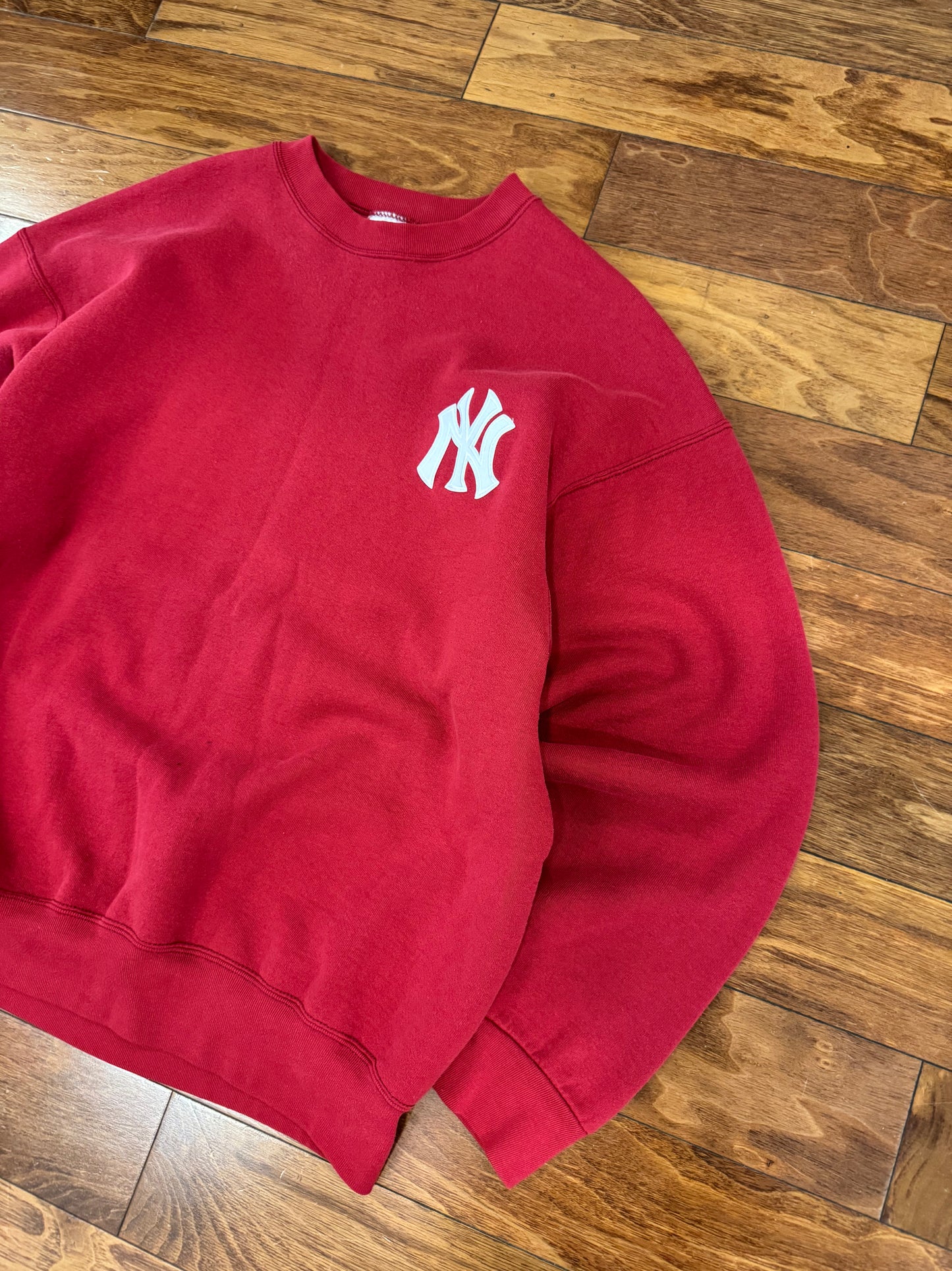 90s New York Yankees BVD Maroon Embroidered Crewneck (XXL)