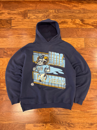 1994 University of North Carolina (UNC) Tar Heels Mascot Vintage Hoodie (XL)