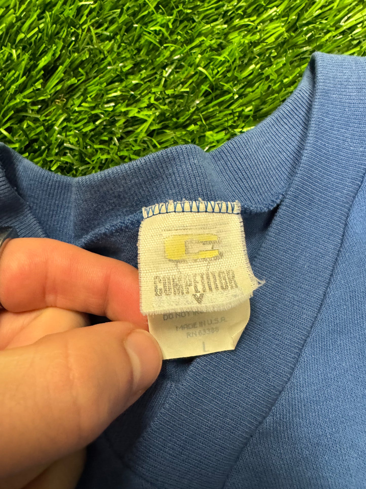 90s Duke University Faded V Neck Tee (L)