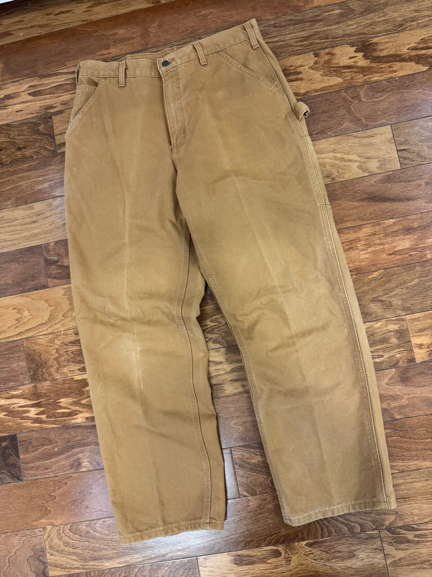 2011 Carhartt Dark Tan Carpenter Pants (35 x 32)