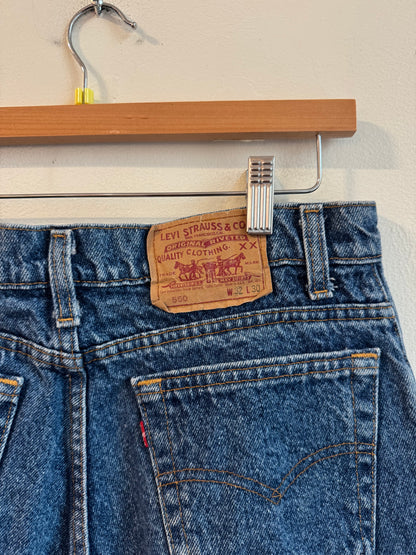 90s Levi's 550 XX Dark Wash Shorts (32)