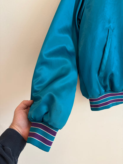 90s Charlotte Hornets Swingster Satin Jacket (L)