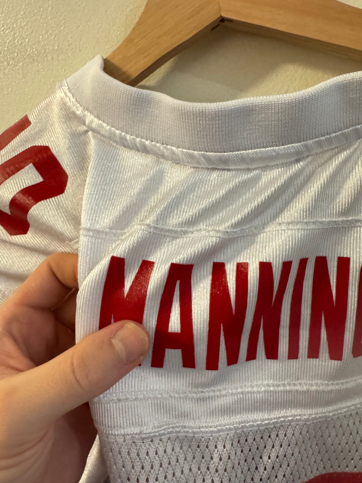 00s New York Giants Eli Manning Reebok Away Jersey (Youth L)