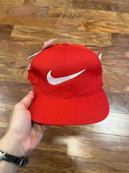 90s Nike Big Swoosh DS Red Hat (OS)